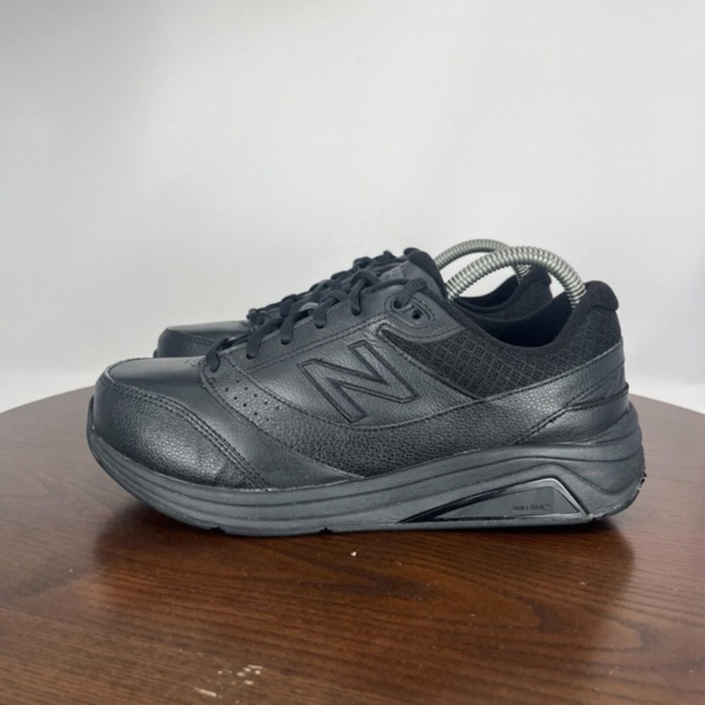 New Balance 928v3 Shoes Men's 7 2E Wide Black Leather Rollbar‎ Walking Sneakers